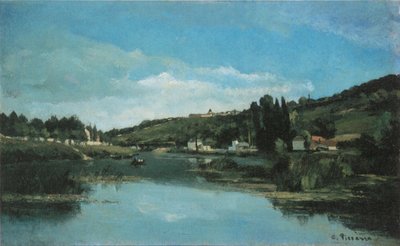 Bordi della Marna a Chennevières da Camille Jacob Pissarro